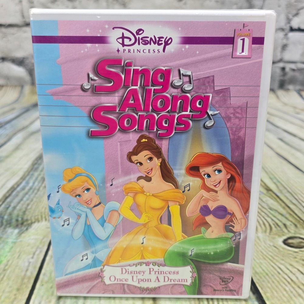 Disney‎ Princess Sing Along Songs Vol 1 Once Upon A Dream DVD Cinderella Belle